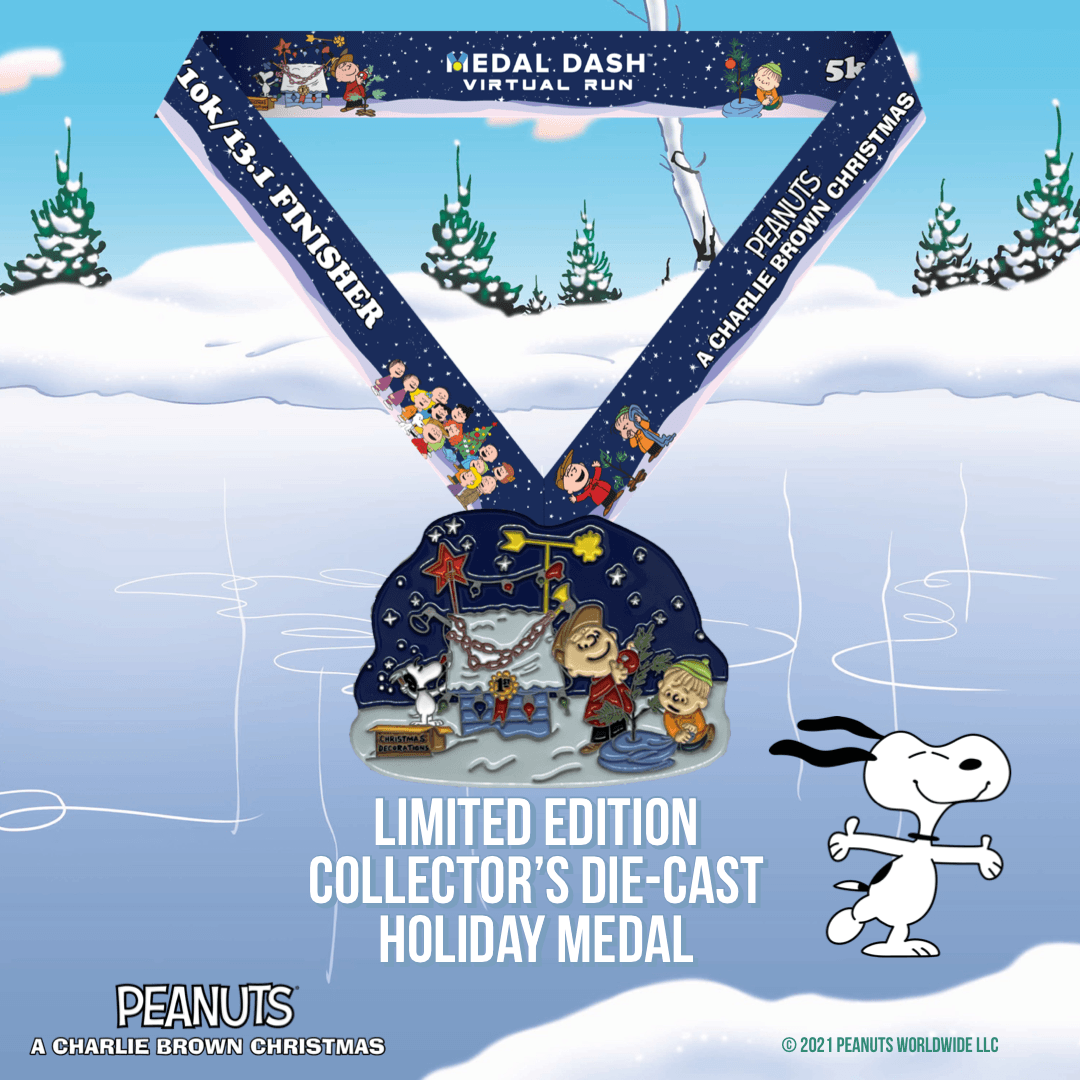 A Charlie Brown Christmas 5K/10K/13.1: Vol. #1 Finisher Medal-Medal Dash