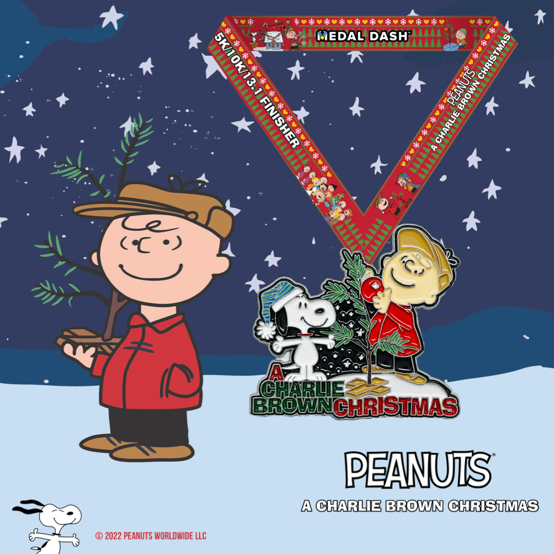 A Charlie Brown Christmas Finisher Medal - Medal Dash A Charlie Brown Christmas Finisher Medal - Medal Dash