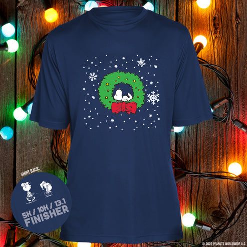 a blue t-shirt with a cartoon character on it