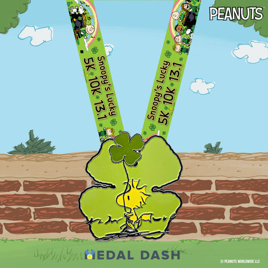 Snoopy's Lucky Woodstock Clover: Add-On Finisher Medal