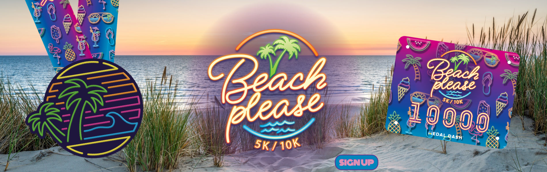 BEACH PLEASE 5K 10K MEDAL DASH VIRTUAL RUN