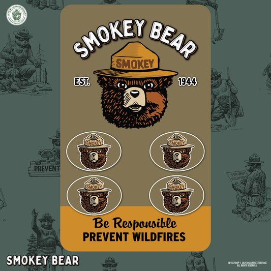 Smokey Bear Bib Snaps