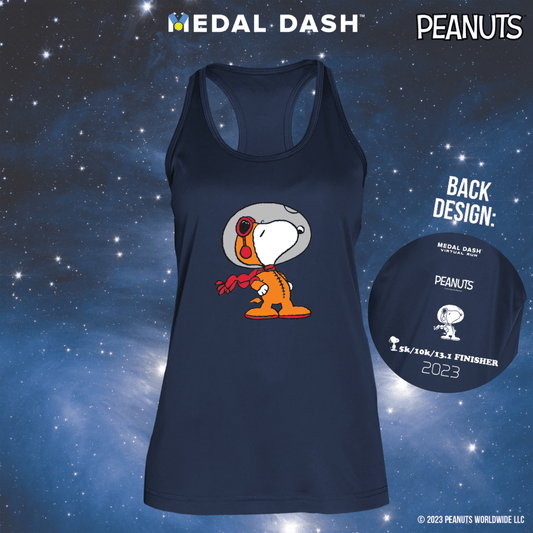 Astronaut Snoopy Ladies Tank Top-Medal Dash