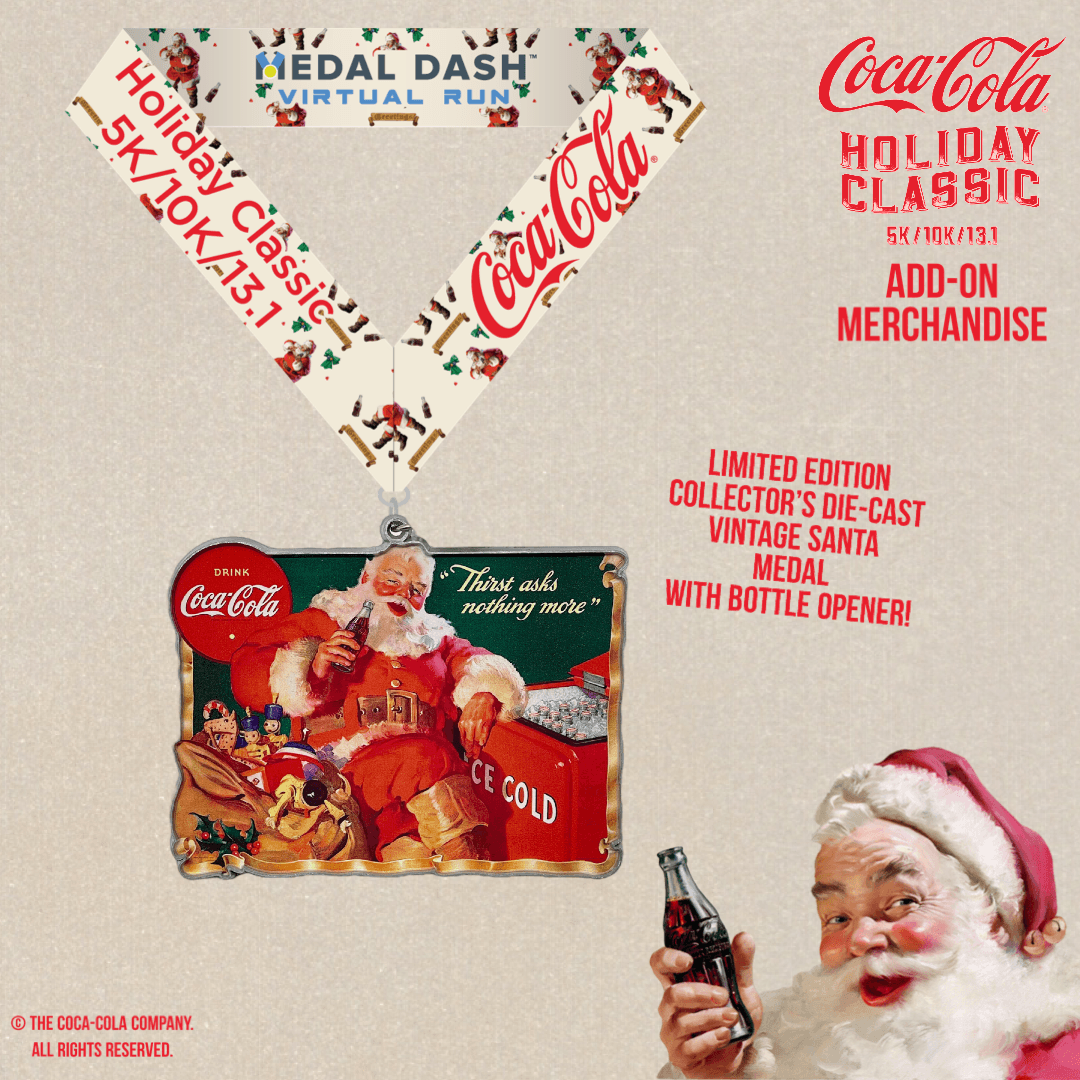 Coca-Cola Refreshing Holiday Classic 5K/10K/13.1: Vol. #1 Add-On Finisher Medal-Medal Dash