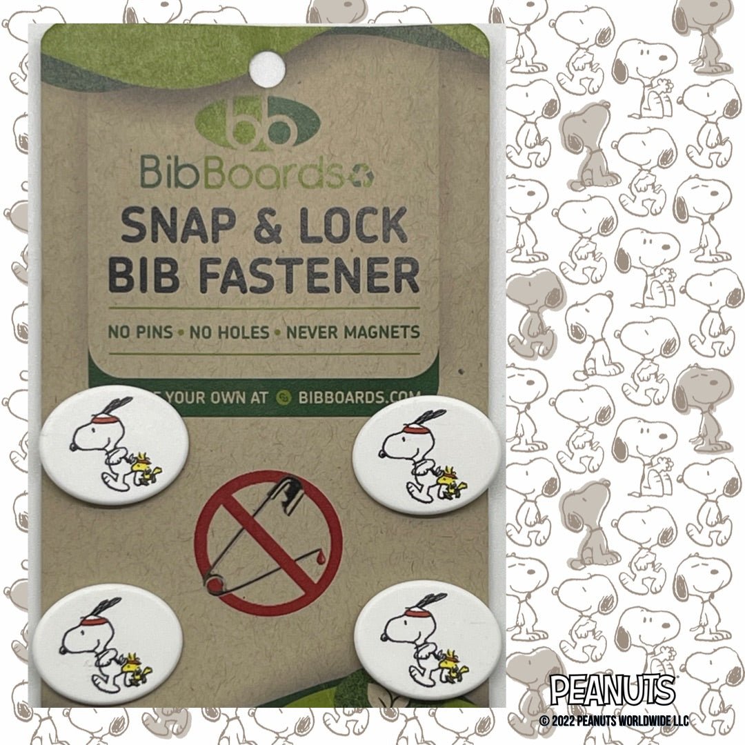 Snoopy & Woodstock Bib Snaps-Medal Dash