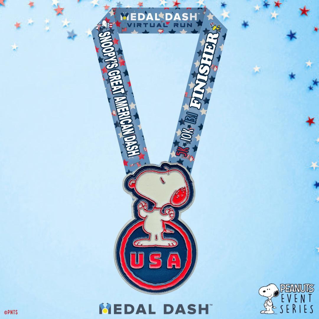 Snoopy's Great American Dash: Add-On USA Variant Finisher Medal-Medal Dash