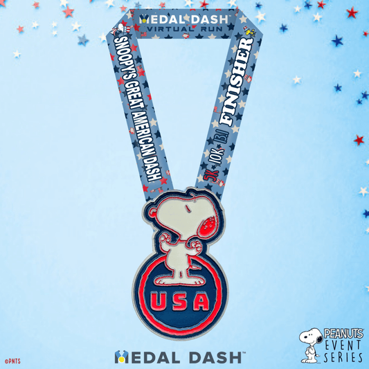 Snoopy's Great American Dash: Add-On USA Variant Finisher Medal-Medal Dash