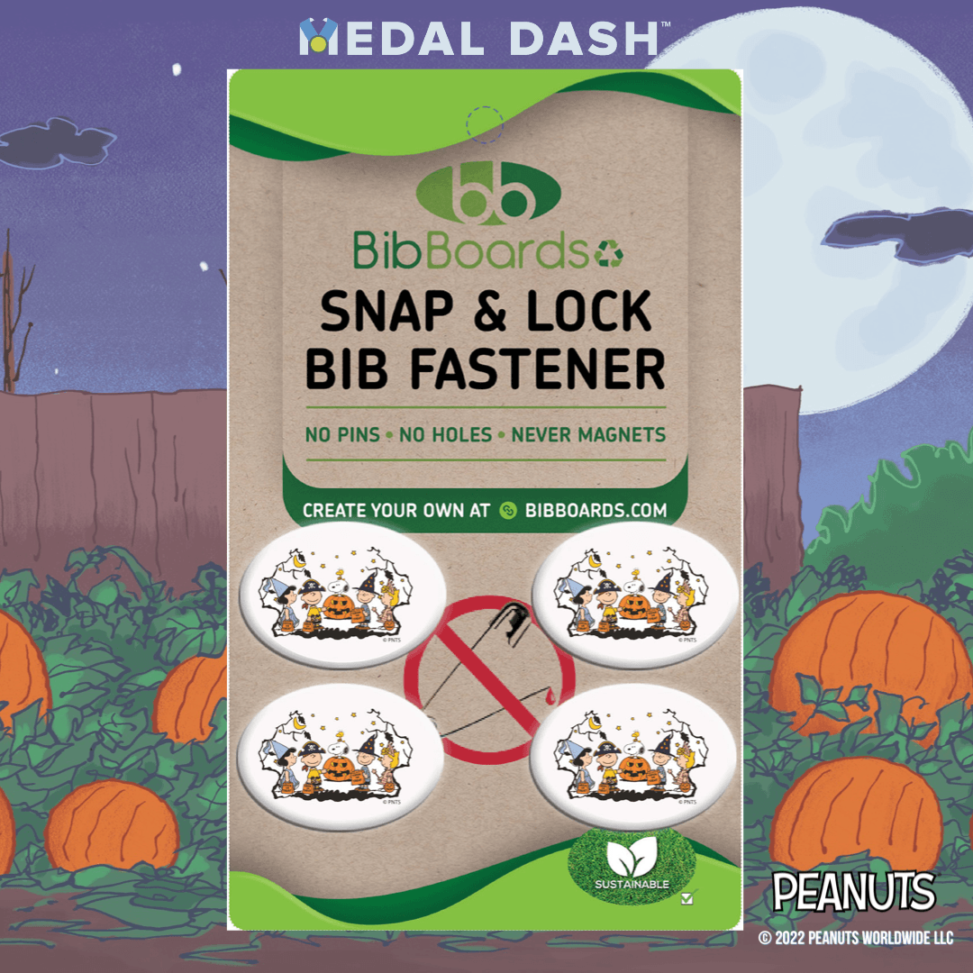Snoopy's Great Pumpkin Bib Snaps-Medal Dash