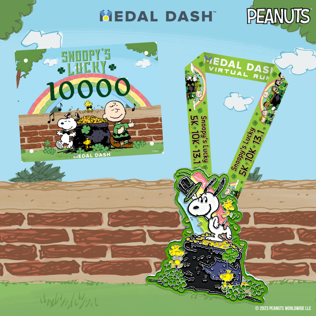 Snoopy's Lucky 5K/10K/13.1: Vol. #1 Finisher Medal & Bib-Medal Dash